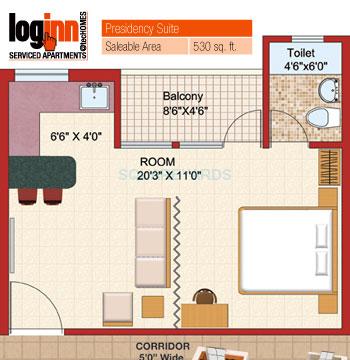 1 bhk Floor Plan