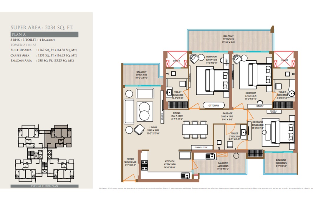 3 bhk Floor Plan