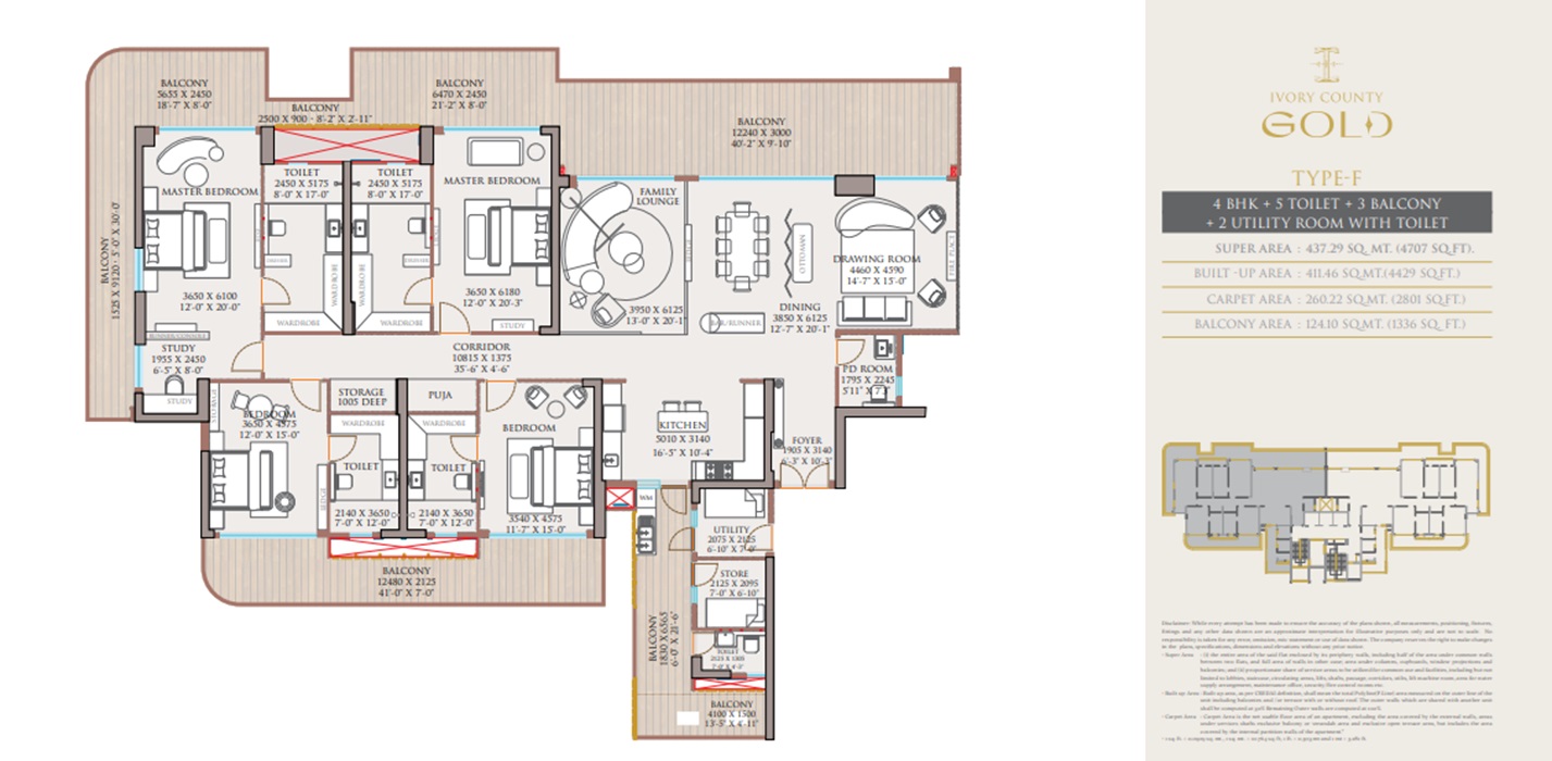 4 bhk Floor Plan
