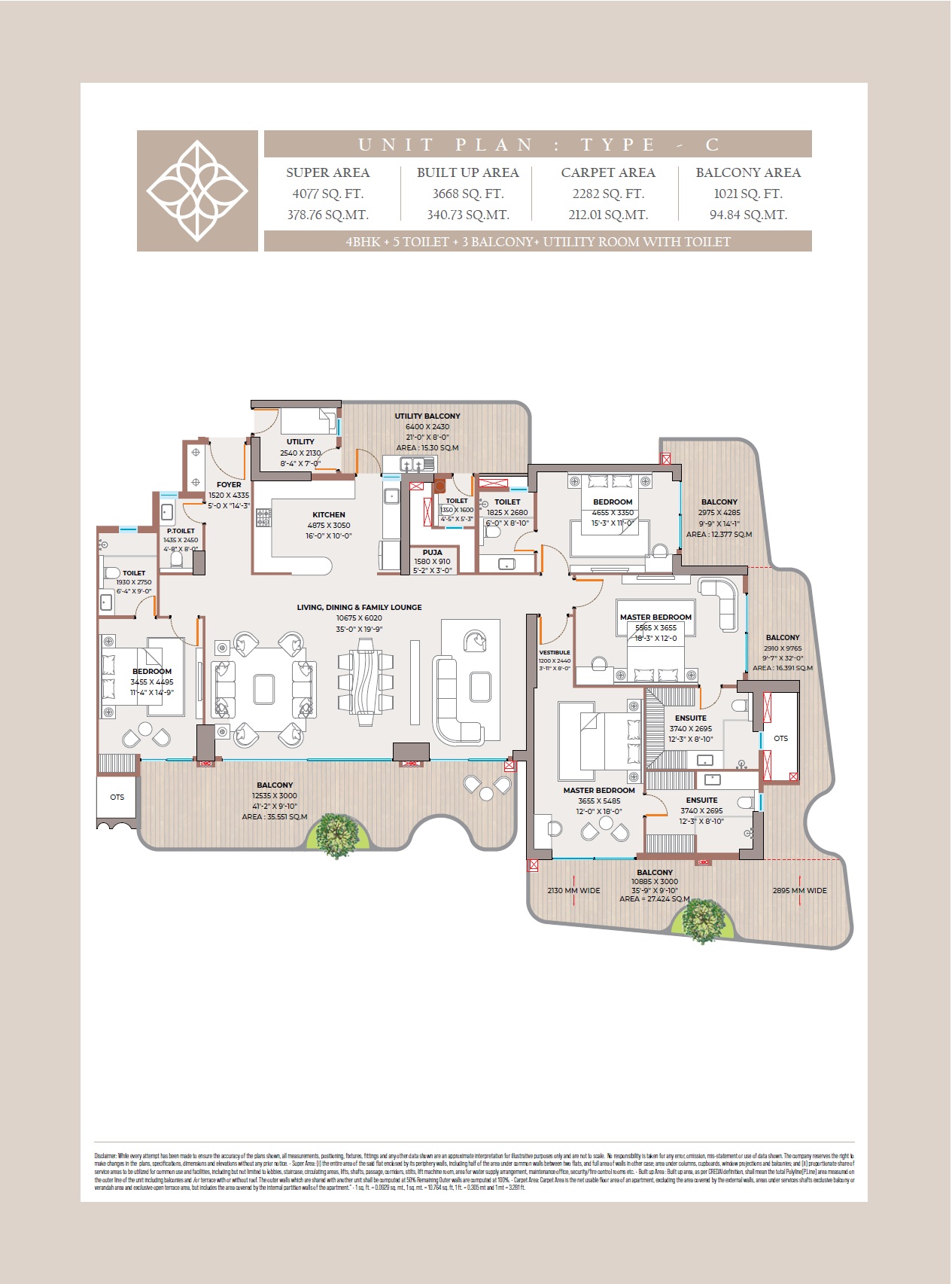 4 bhk Floor Plan