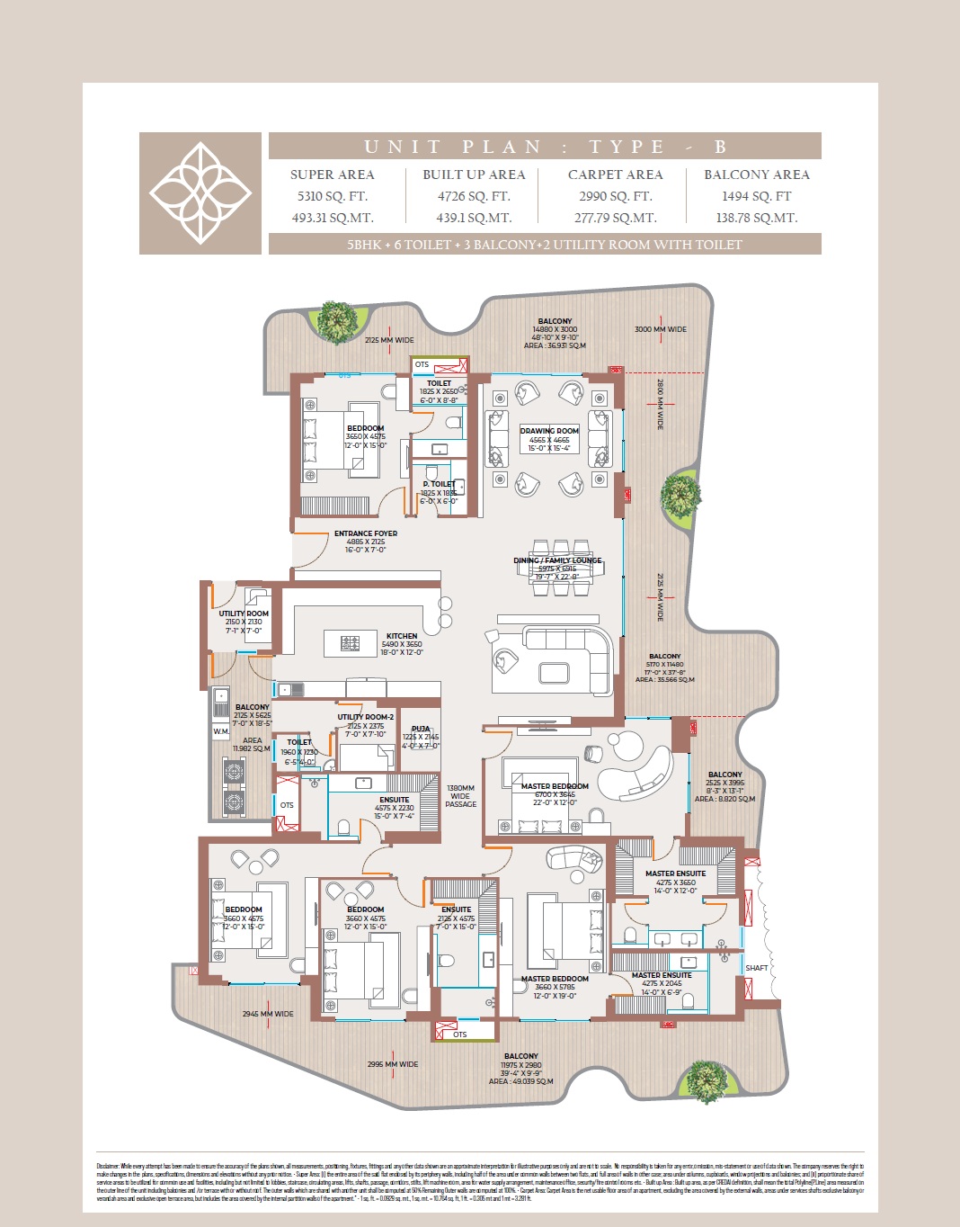 4 bhk Floor Plan