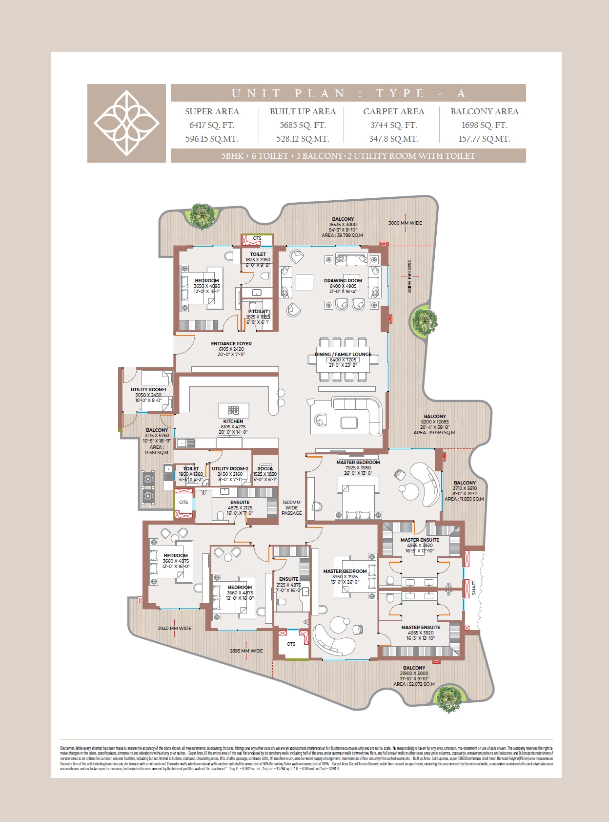 5 bhk Floor Plan