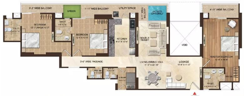 3 bhk Floor Plan
