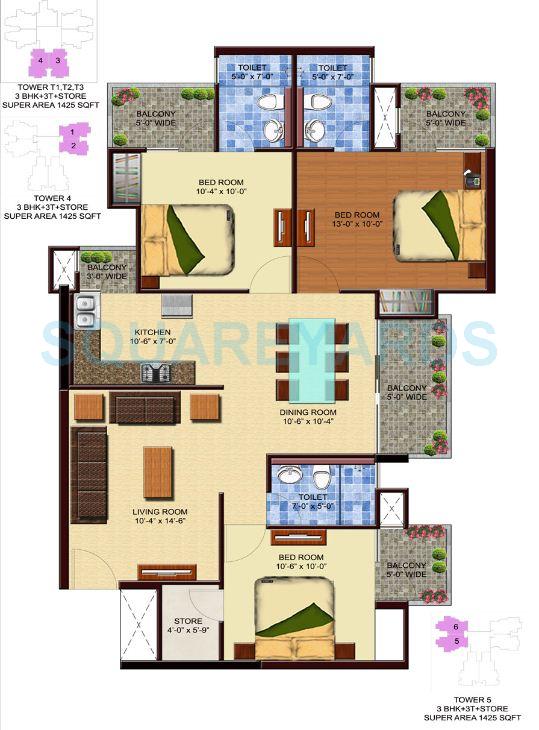 3 bhk Floor Plan