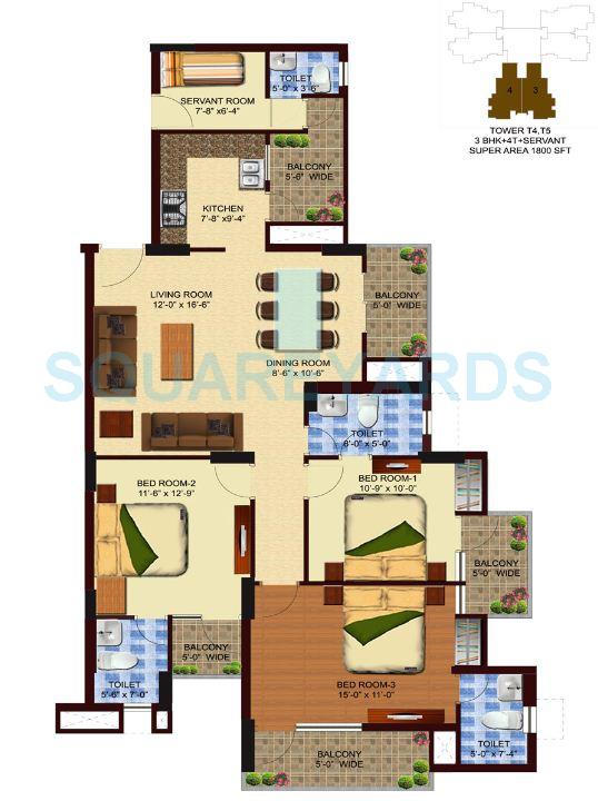 3 bhk Floor Plan
