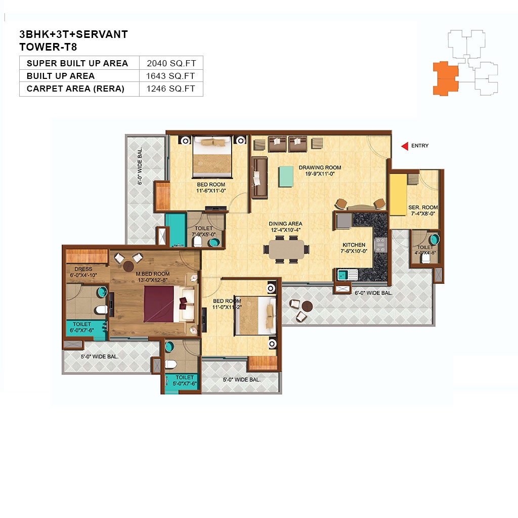 3 bhk Floor Plan