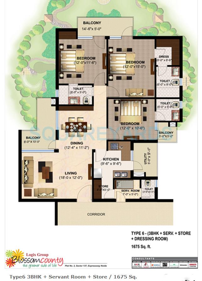 3 bhk Floor Plan