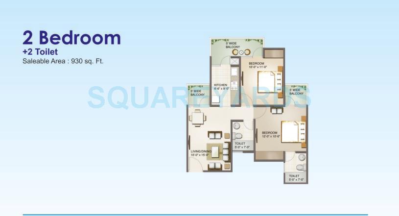 2 bhk Floor Plan