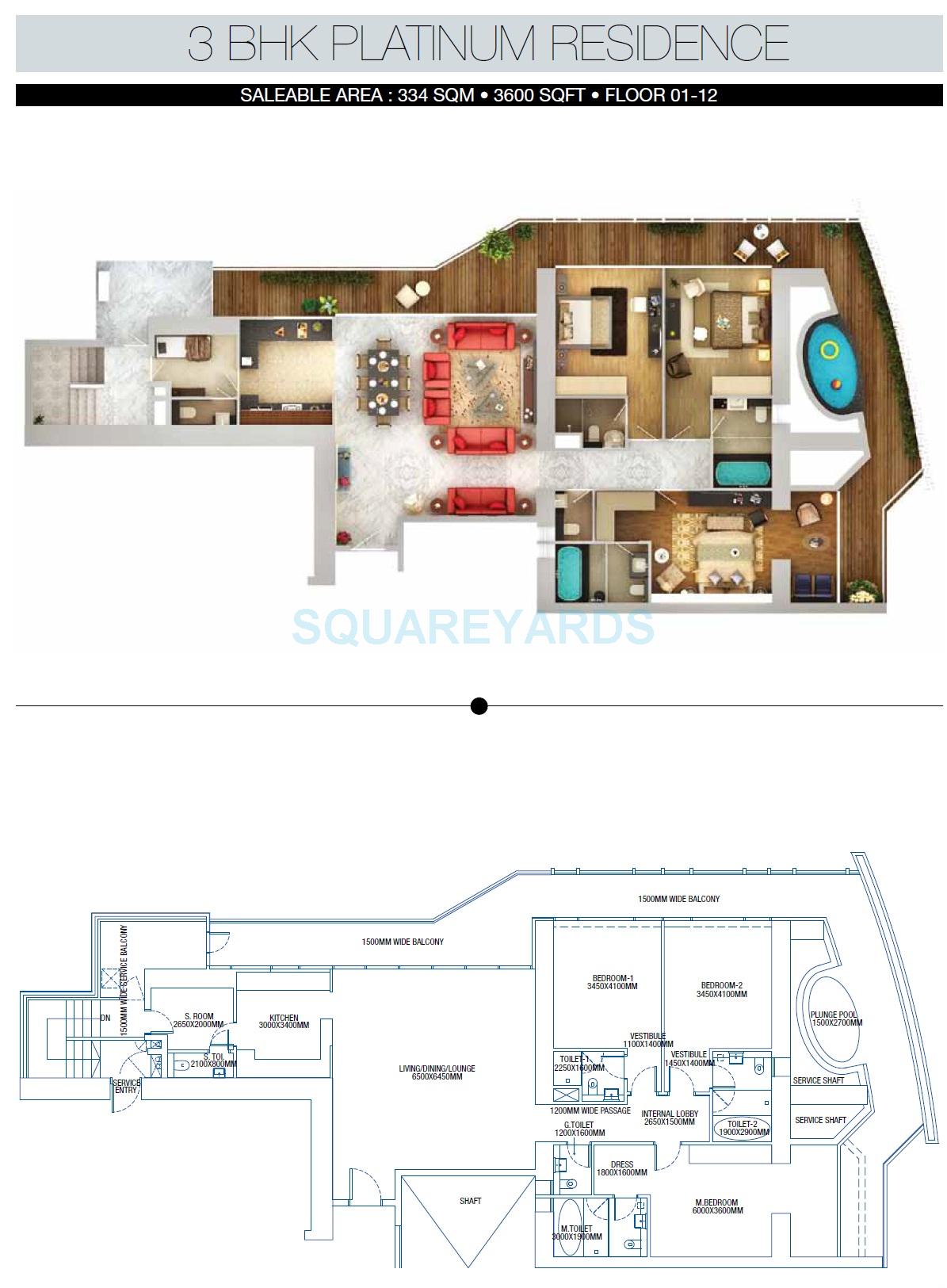 3 bhk Floor Plan