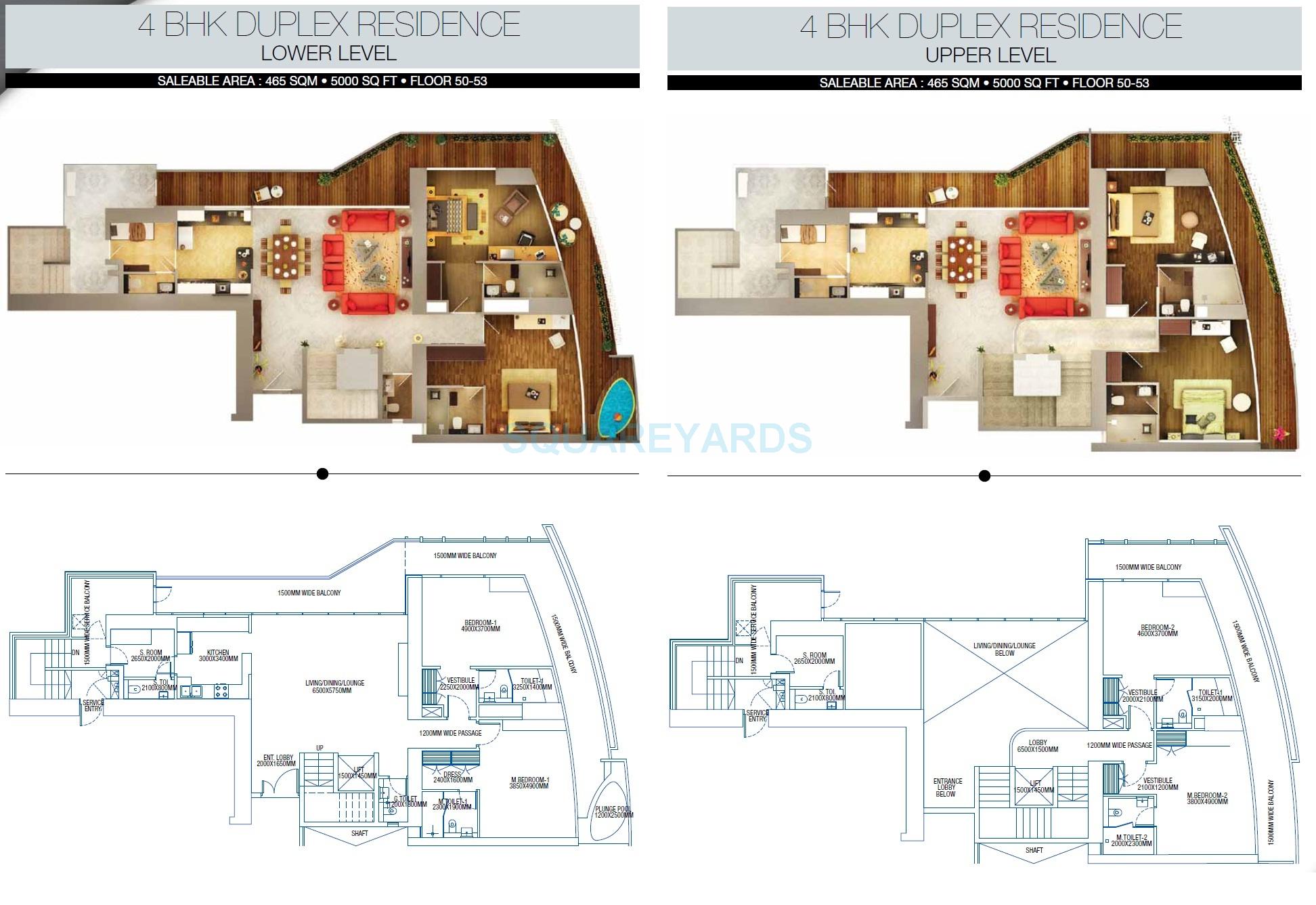 4 bhk Floor Plan