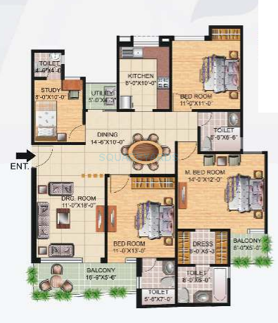 3 bhk Floor Plan
