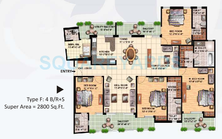 4 bhk Floor Plan