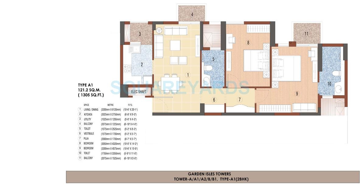 2 bhk Floor Plan