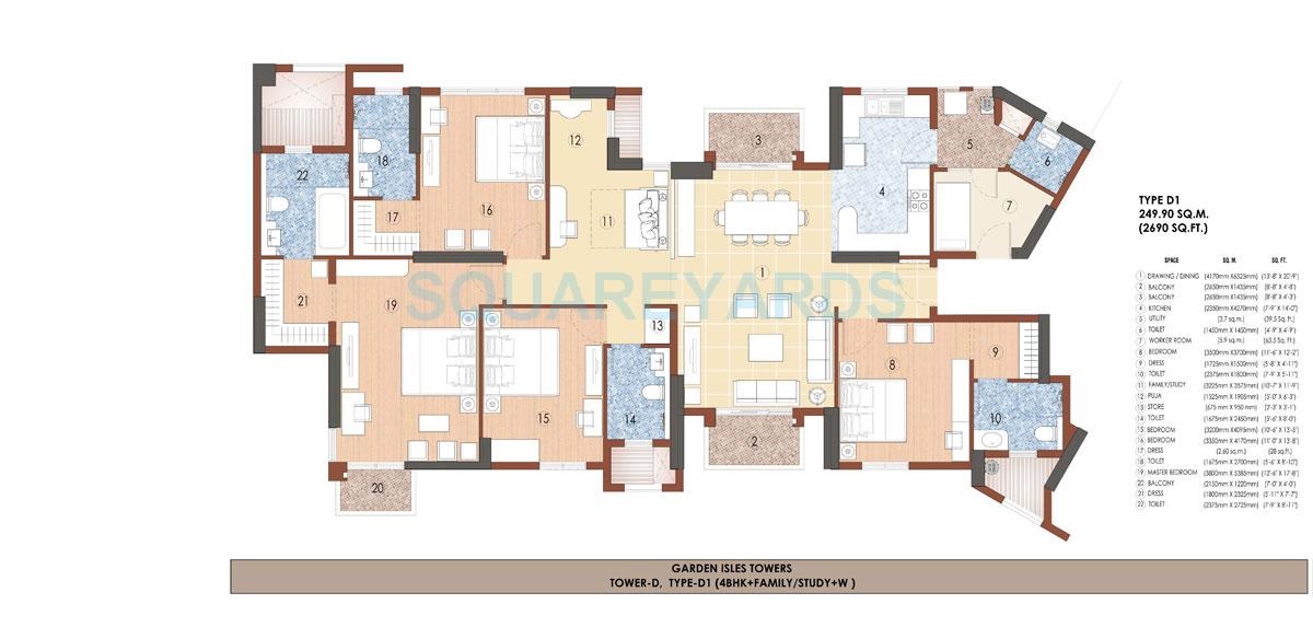 4 bhk Floor Plan