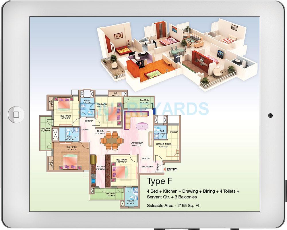 4 bhk Floor Plan