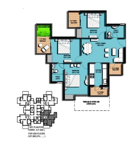 3 bhk Floor Plan