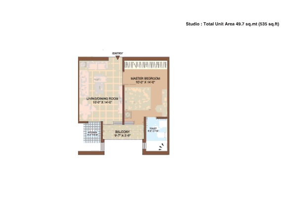 1 bhk Floor Plan