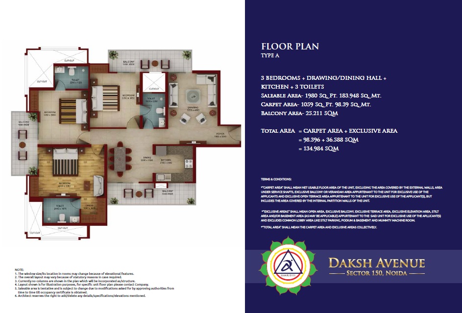 3 bhk Floor Plan