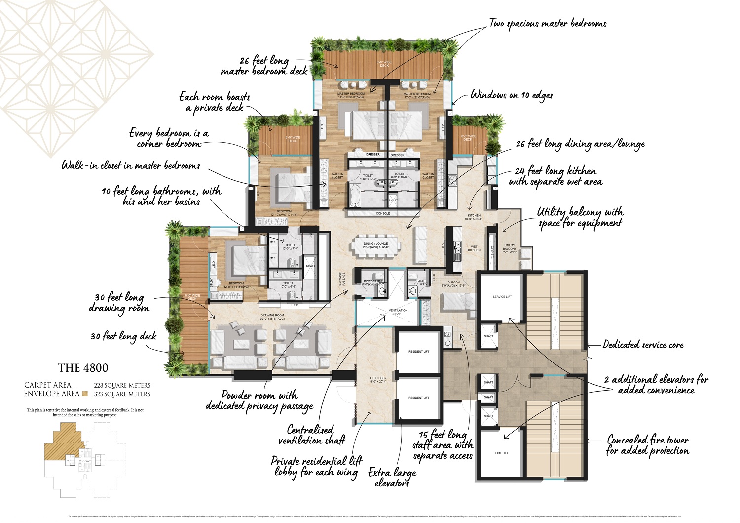 4 bhk Floor Plan