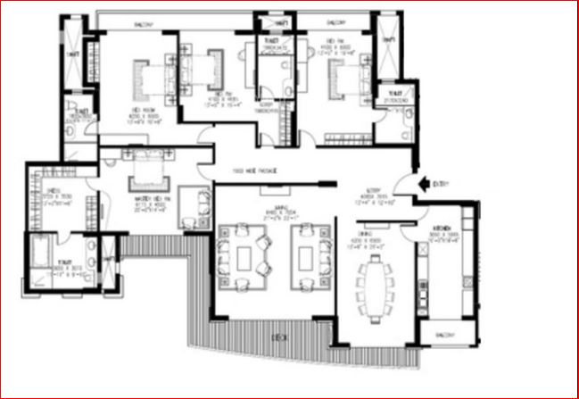 5 bhk Floor Plan