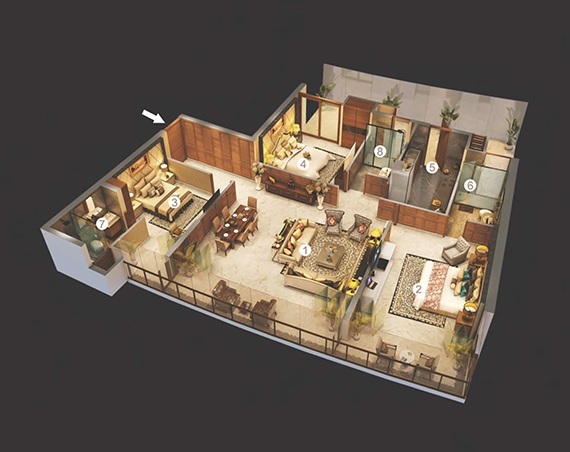 3 bhk Floor Plan