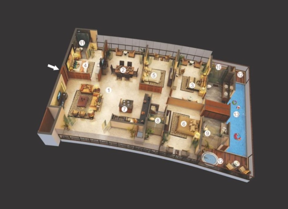4 bhk Floor Plan