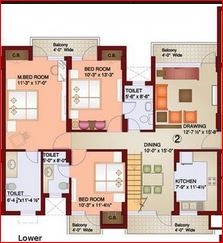 4 bhk Floor Plan