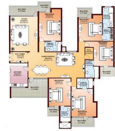 5 bhk Floor Plan