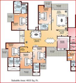 5 bhk Floor Plan