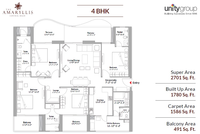 4 bhk Floor Plan