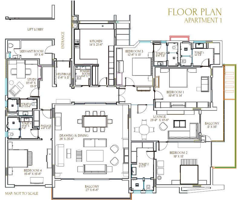4 bhk Floor Plan