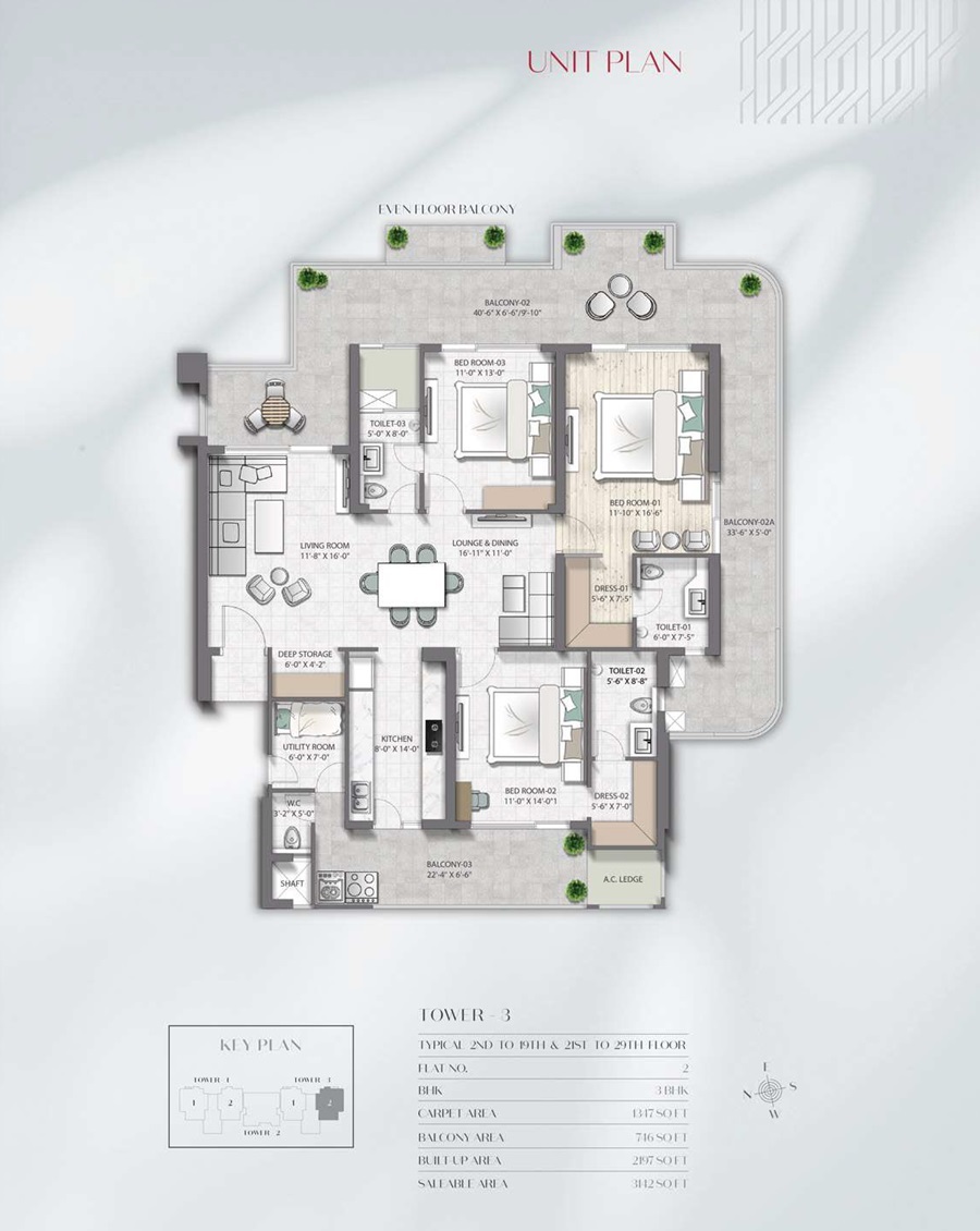 3 bhk Floor Plan
