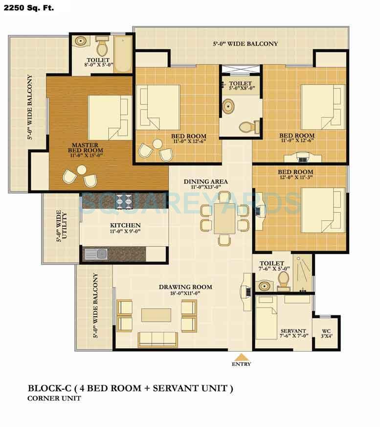 4 bhk Floor Plan