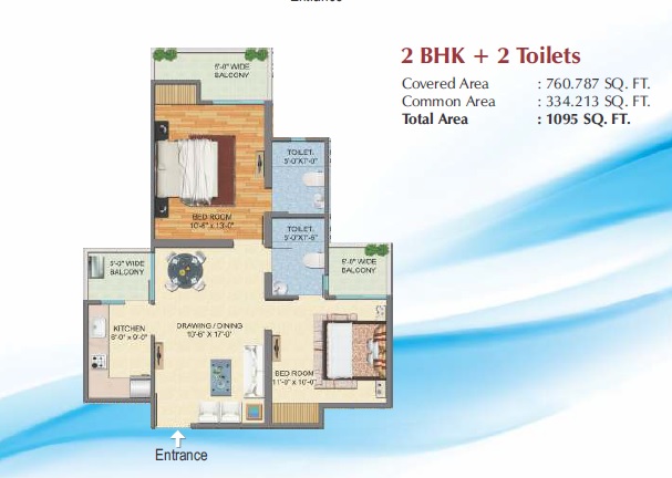 2 bhk Floor Plan