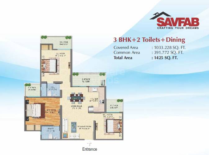 3 bhk Floor Plan