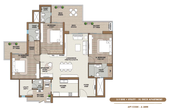 3 BHK 1806 Sq. Ft. Apartment