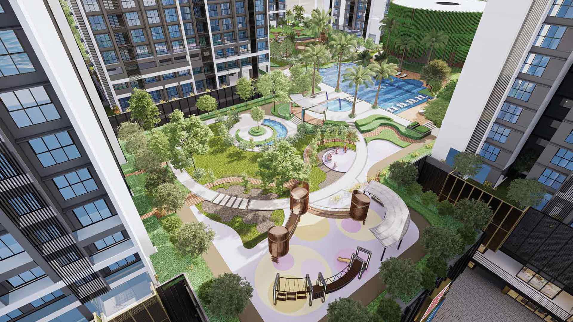 Garden Area Drone View