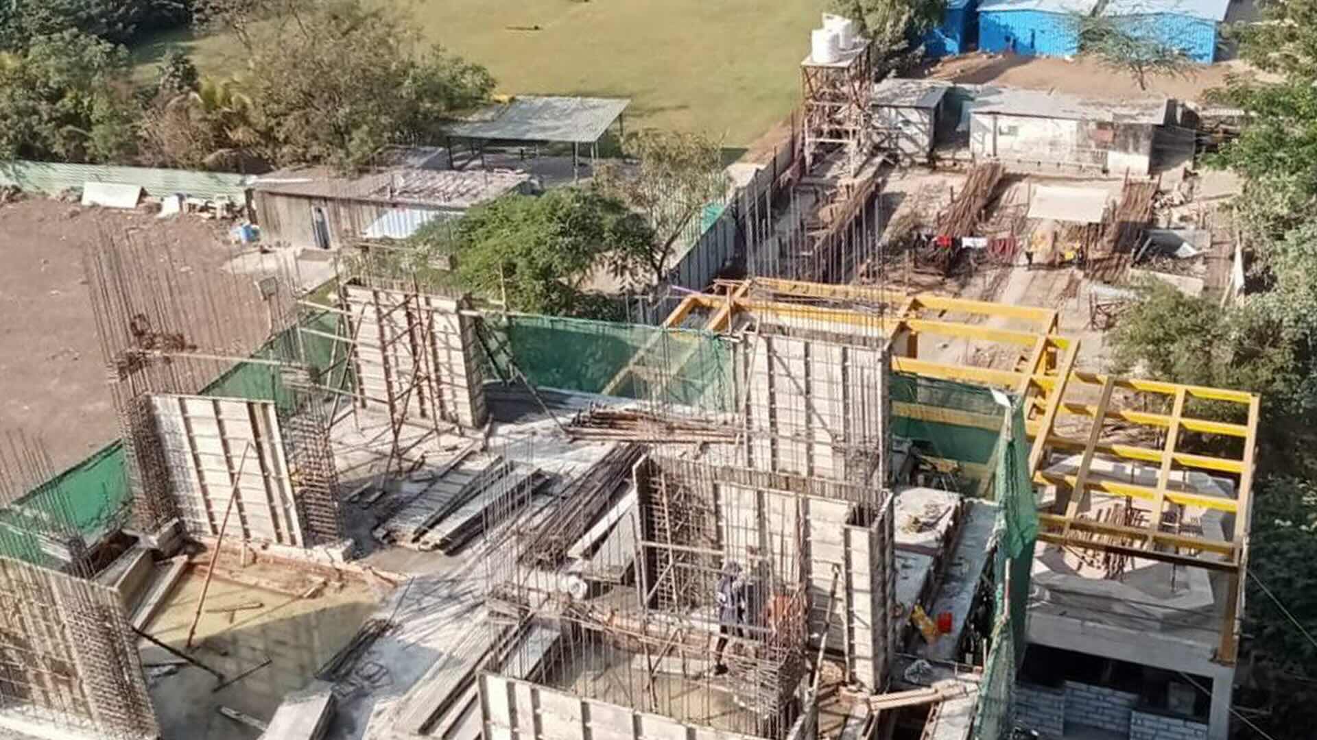 Tower D: Shear wall casting above 3rd floor in progress