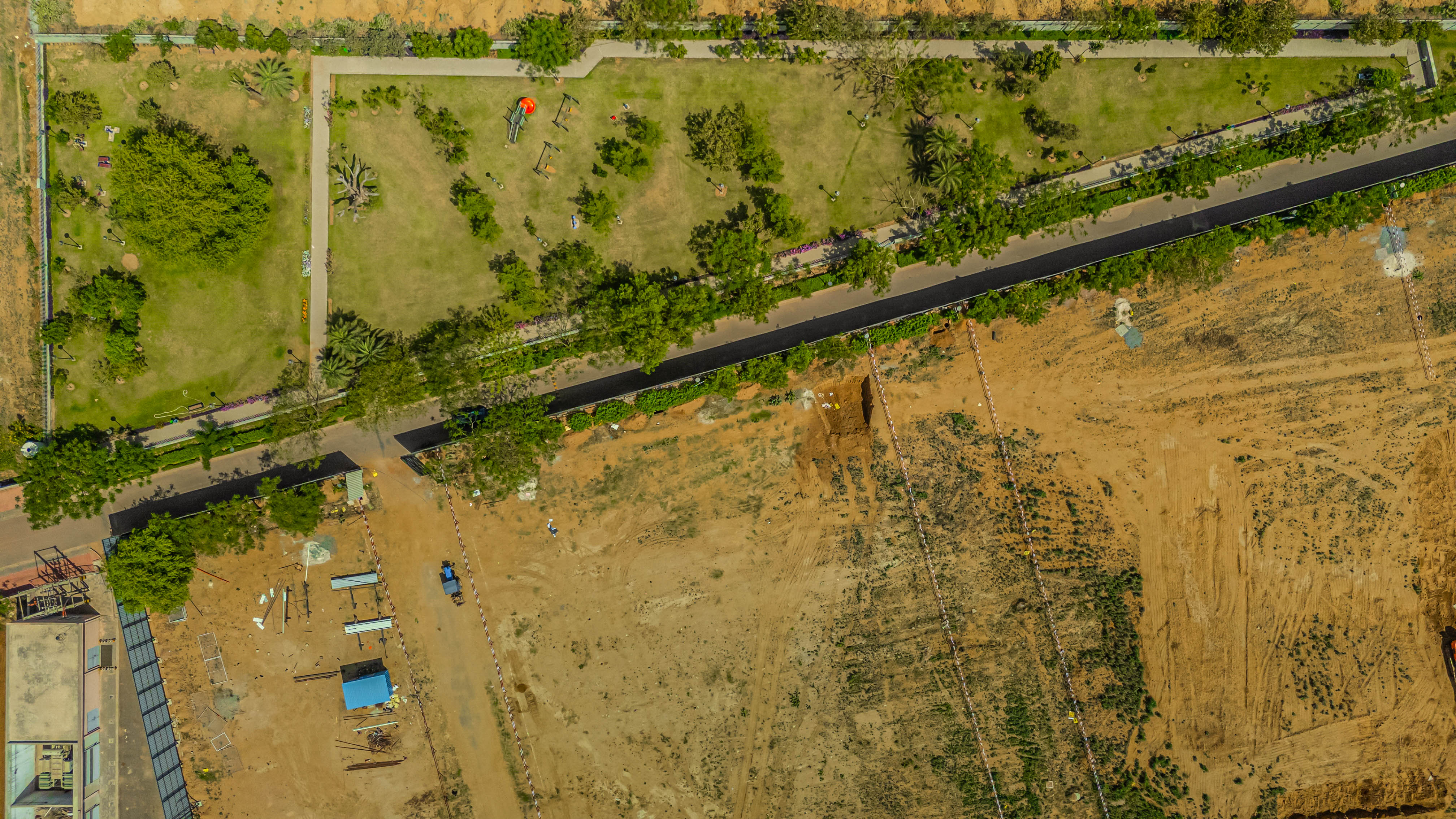 Site barricading completed, Excavation work ongoing