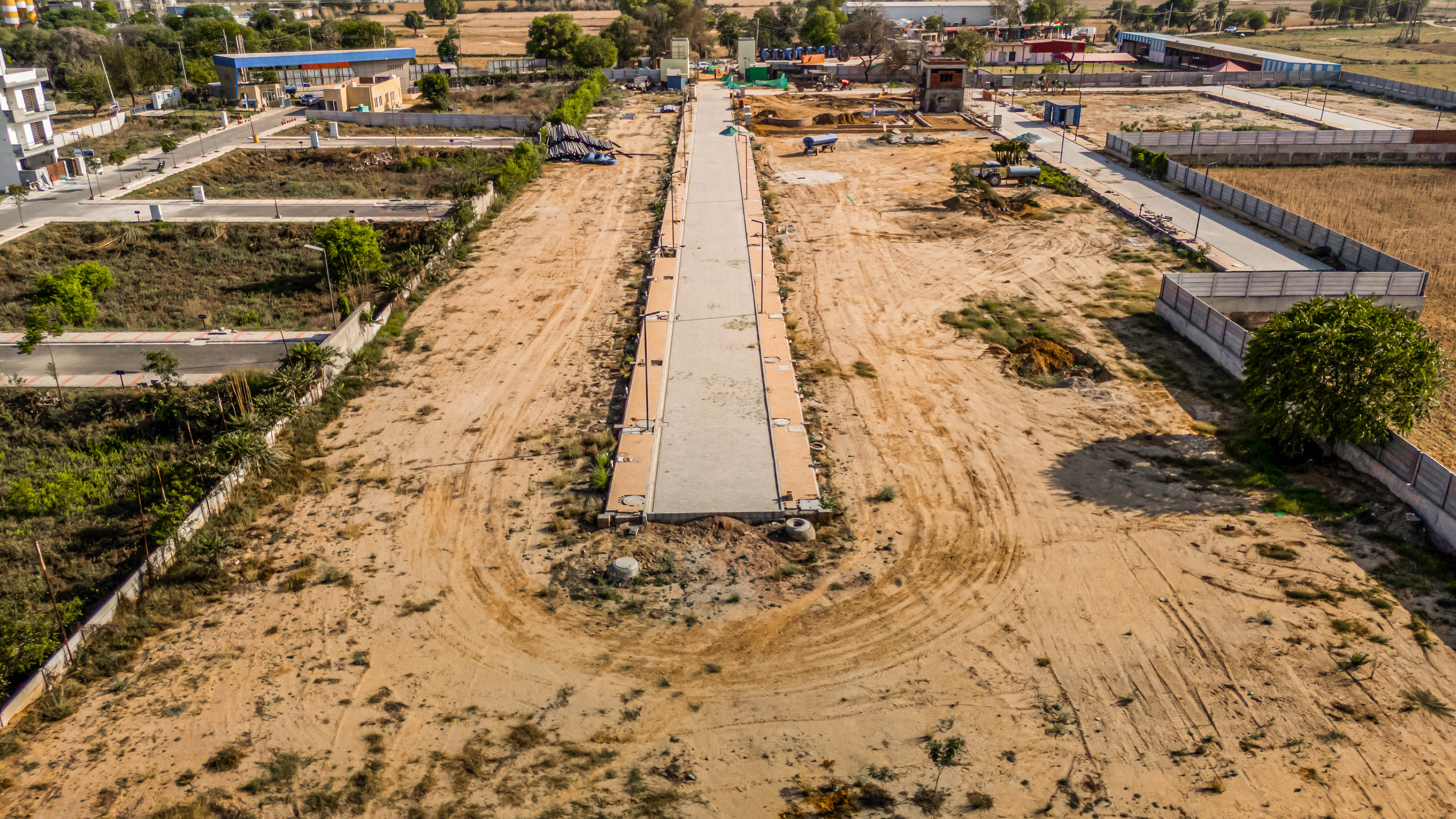 Road works at completion stage, STP & WTP civil works completed, Utilities & Services at completion stage