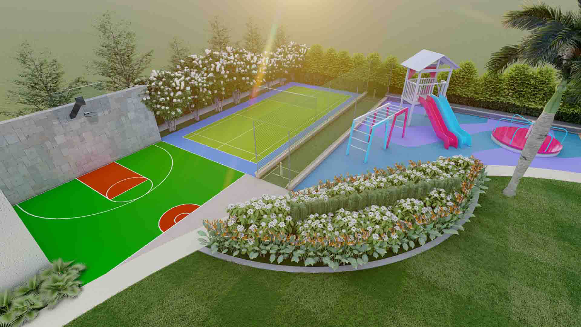 Badminton & Basketball Court