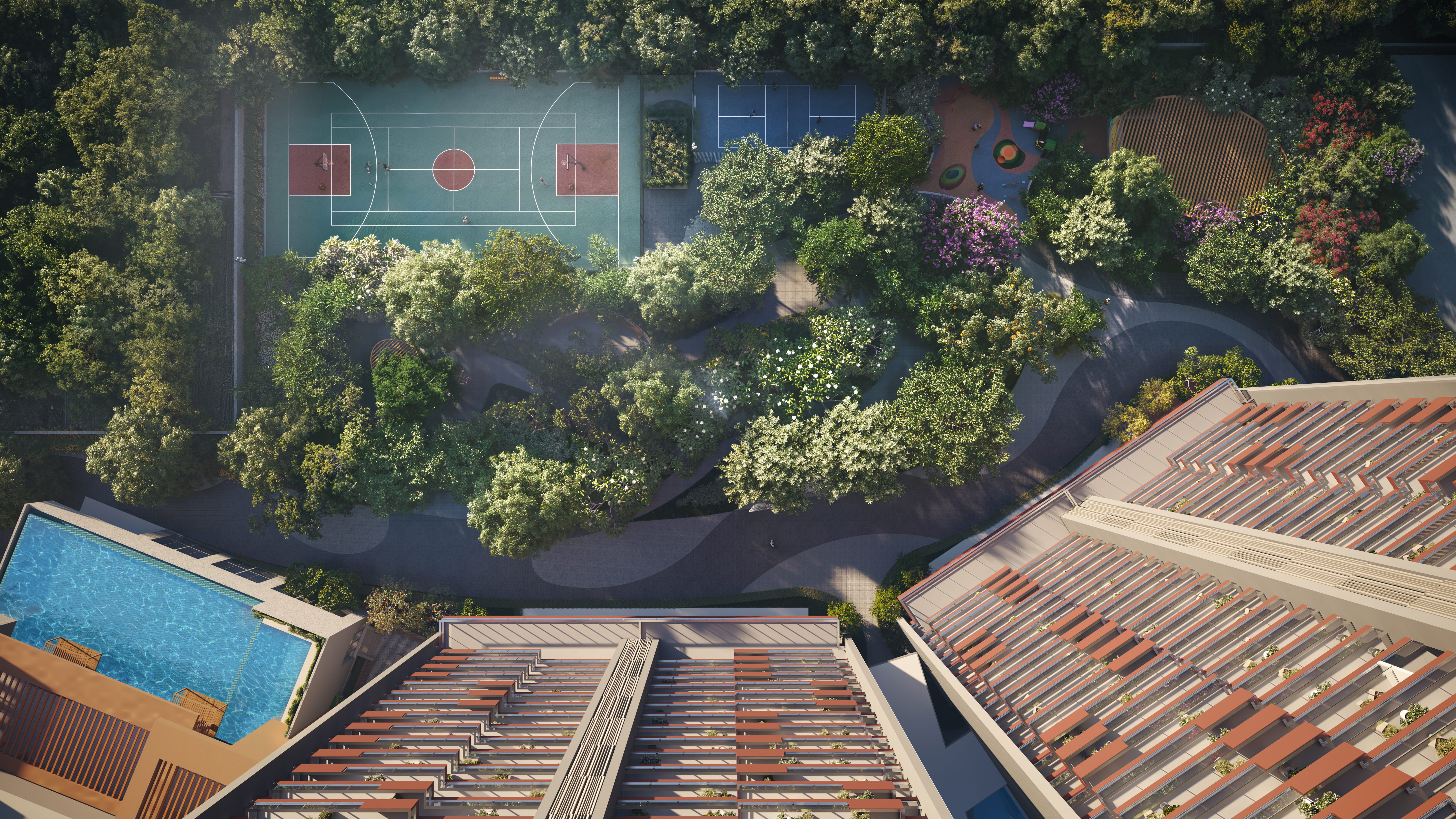 Adani The Marq Landscape with sports amenities