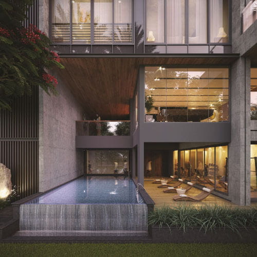Double Height Infinity Pool