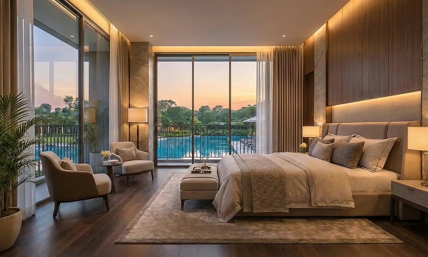 Adani The Marq Master Bedroom