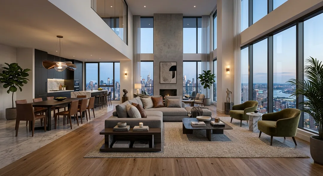 DLF The Aureva Living Area