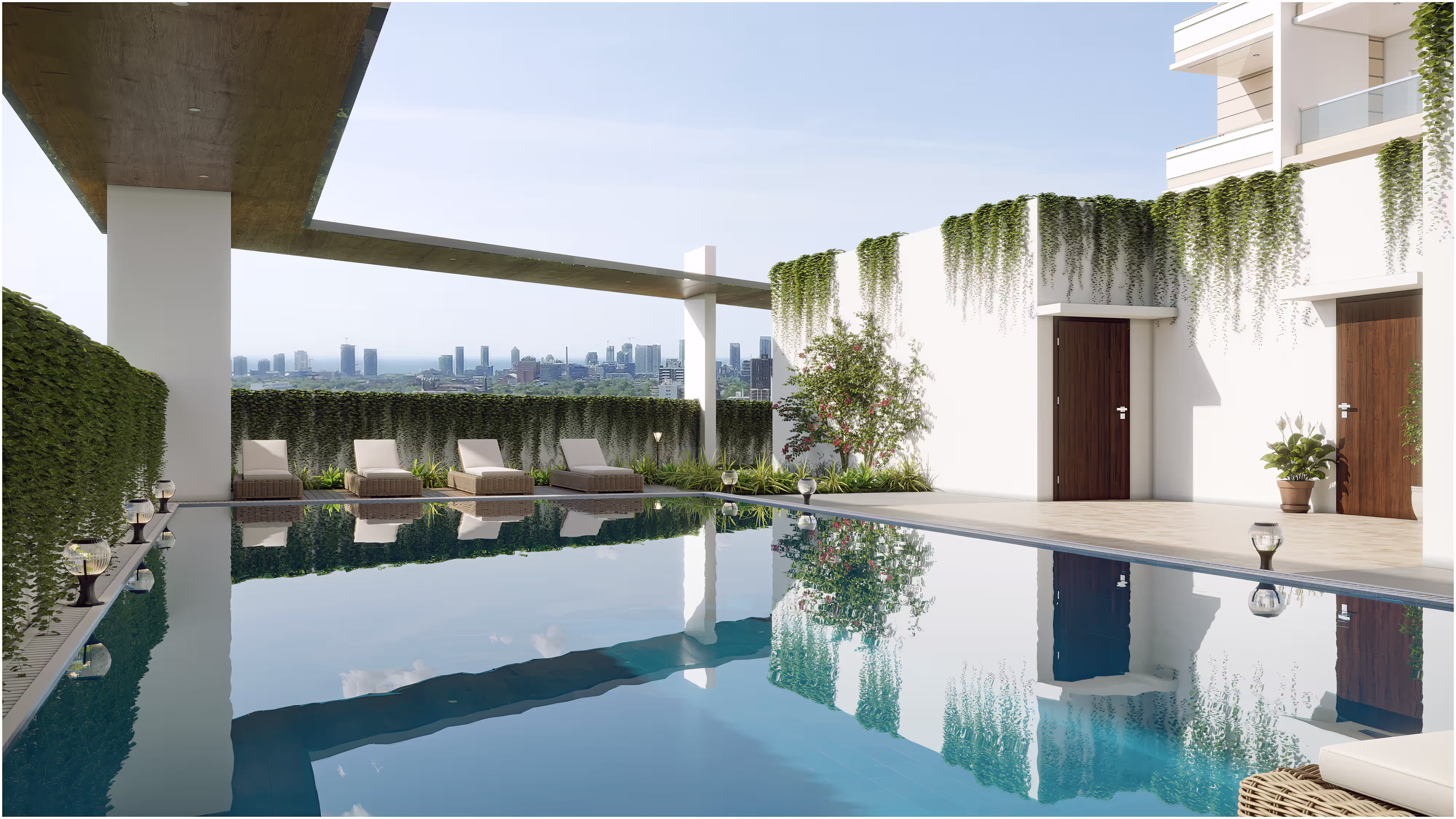 Sarus Swasthi Clubhouse Terrace Pool