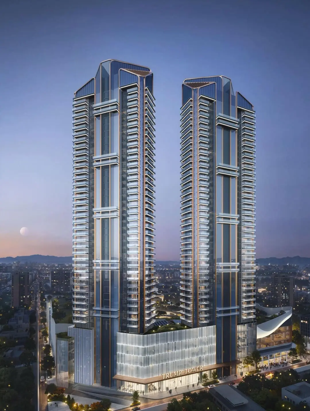 Trump Towers Exterior View Tower Facade