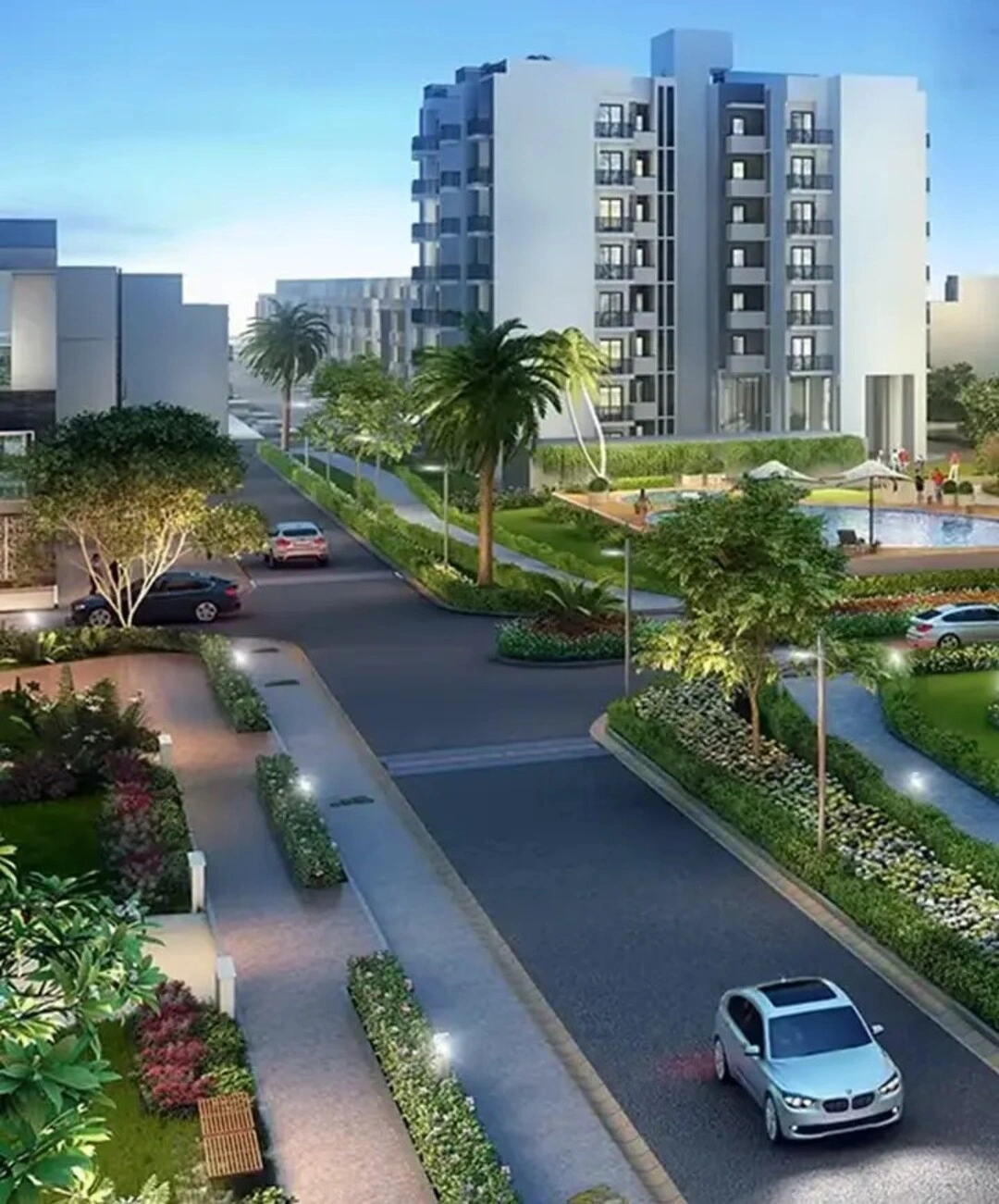 Godrej Crown Residences Driveway Road