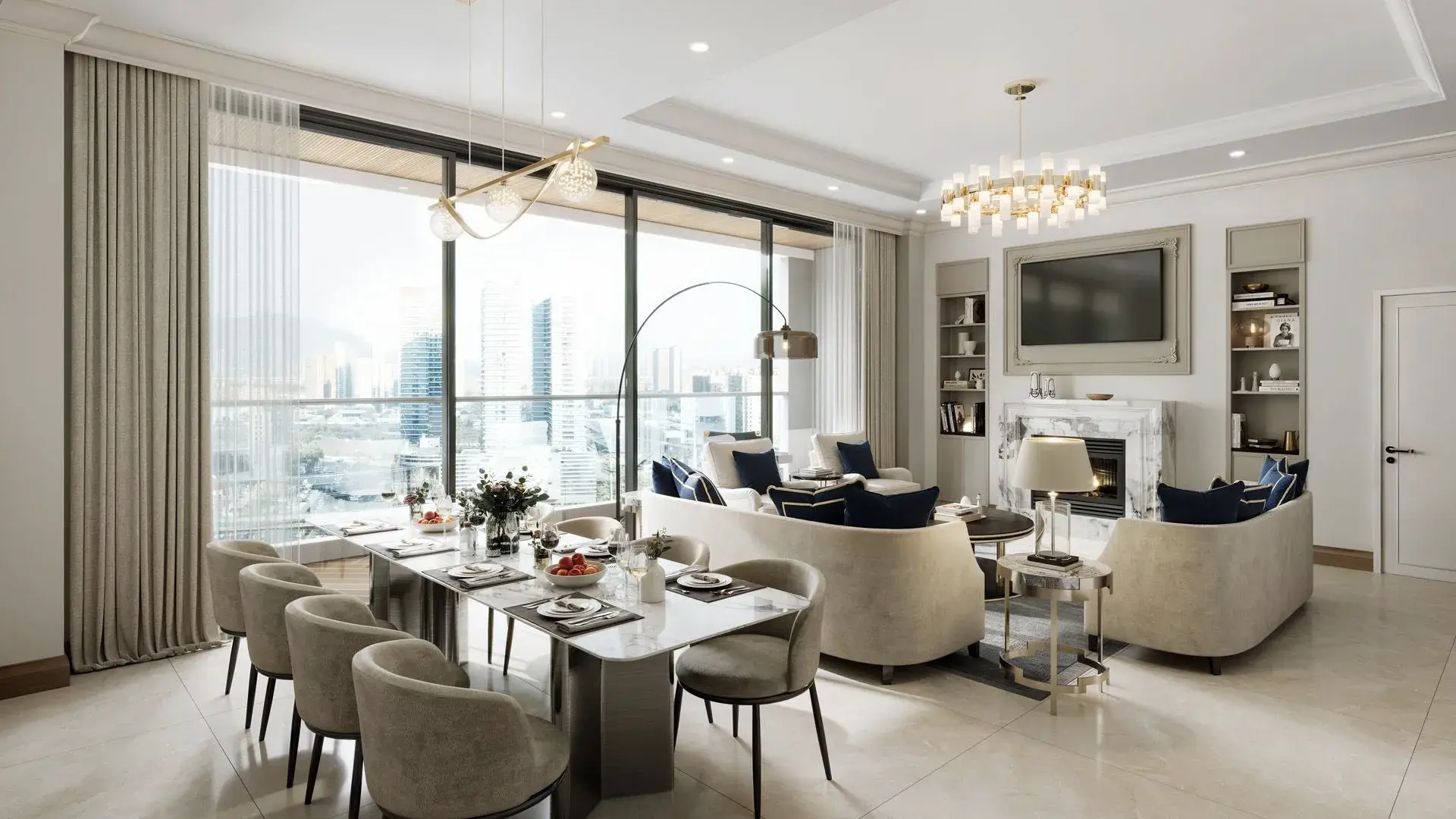 The Prestige City Indirapuram Living+Dining Room