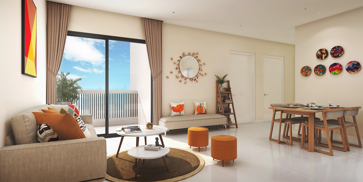 Godrej Celeste At Godrej Garden City Living Room 01